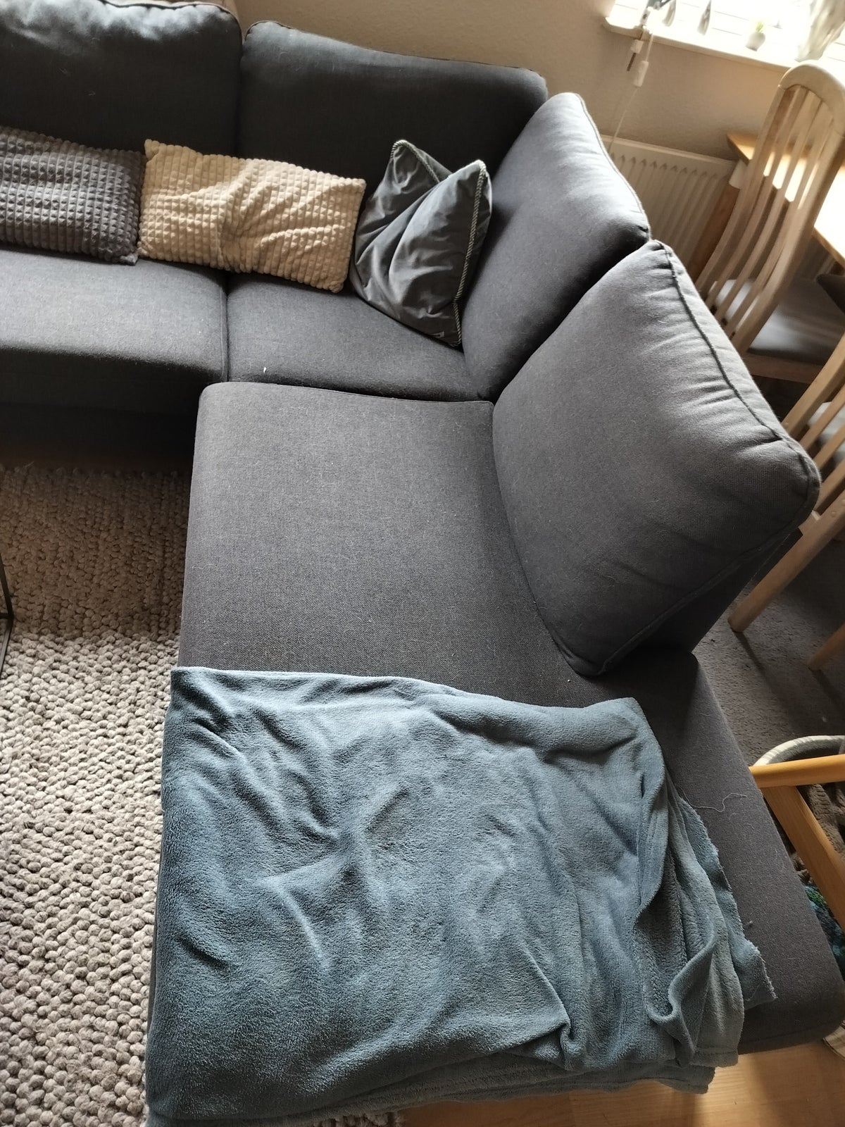 U-sofa, stof, 6 pers.