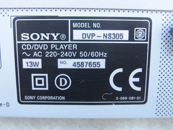 Dvd-afspiller, Sony, DVP-NS305