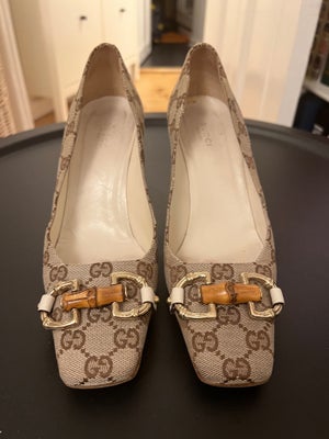 Pumps, str. 38,5, Gucci,  God men brugt, Størrelse 38,5 (8B) pæne og velholdte - købt brugt tidliger
