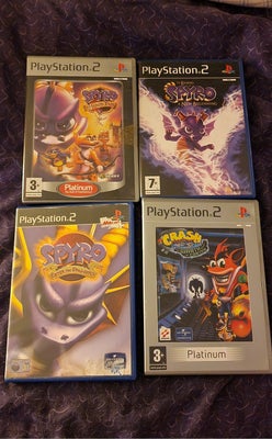 Ps2 Spyro og Crash bandicoot spil  sælges Billigt, PS2, Ps2 Spyro og Crash bandicoot spil  sælges Bi