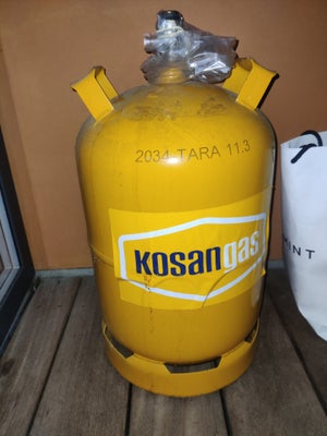 Tilbehør, Kosan, Gasflaske 11 kg i stål næsten tom. Afhentes i Helsingør.