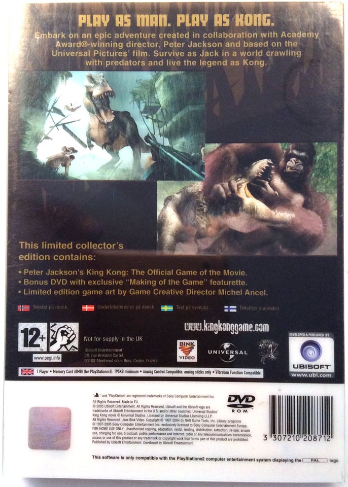 King Kong Limited collector's edition, PS2