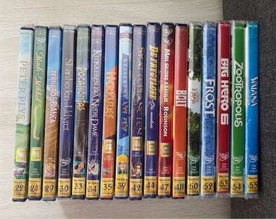 DVD, andet, Helt nye og uåbnede Disney Klassikere på DVD.

Sælges kun samlet.

Fragt er 57 kr. med G