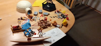 Playmobil, Polar sæt, Mange dele   iglo  ,slæde med hunde ,figurer, udstyr ( en person har knækket h