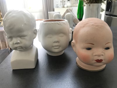 Baby ansigter  byste buste, Kan bruges til halloween 
3 stk 200kr