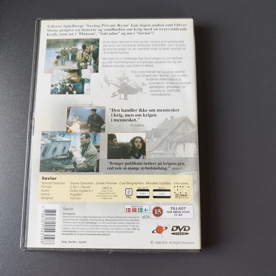 Saviour, instruktør Oliver Stone, DVD