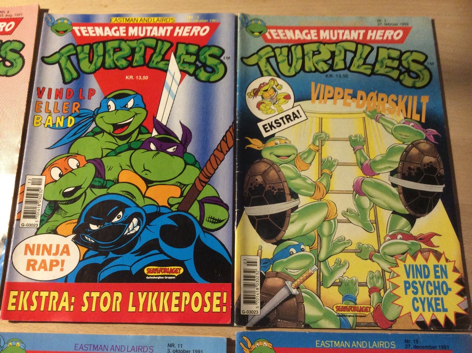 Teenage mutant hero turtles 1990 1991 1992 14 stk,