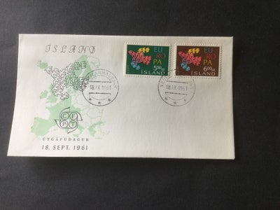 Island, Førstedagskuvert, FDC europamærker afanr 355-56