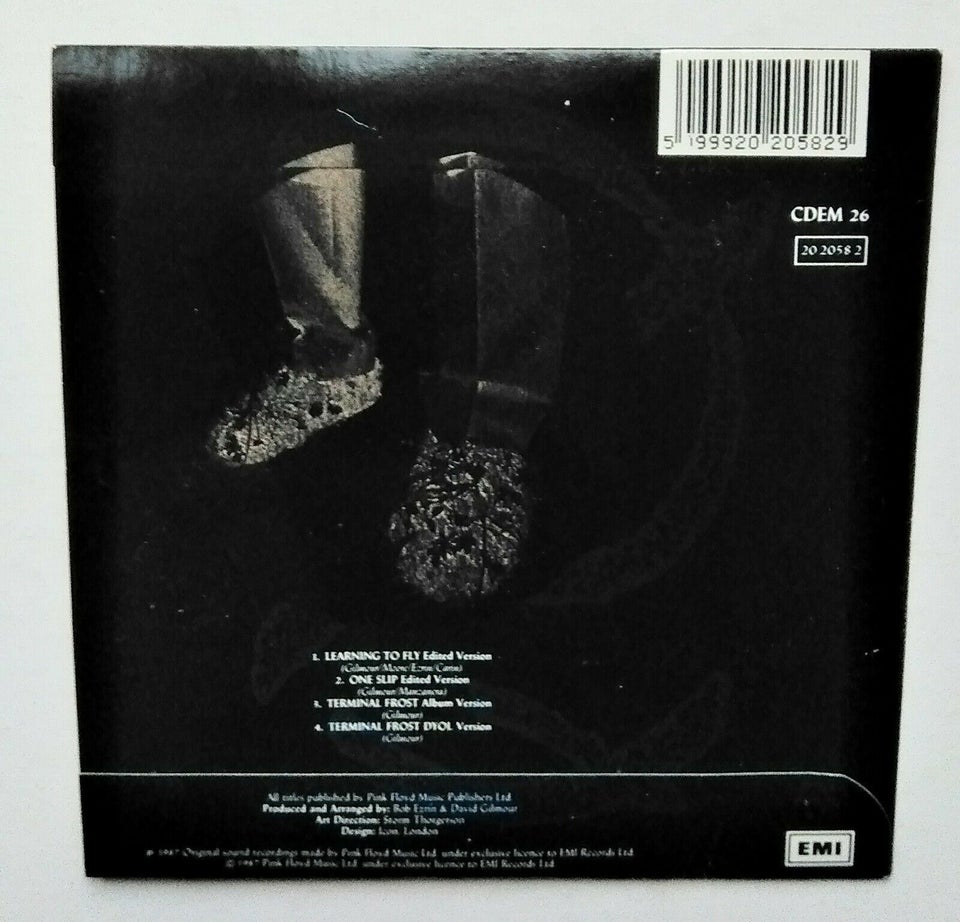 Pink Floyd CD m. 4 numre: Learning to fly, rock