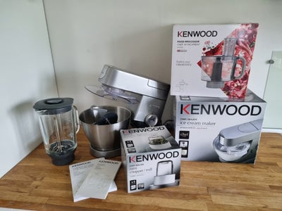 Kenwood røremaskine med masser af tilbehør, Kenwood Chef KVC 30 -, 4,6 liters røreskål med standard 