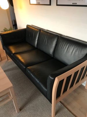 Sofa, læder, Le Klint, 2 + 3 personers sofa sælges