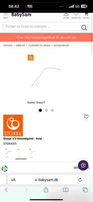 Sengehimmel, Stokke, Hel ny sengehimmel og sengeping 

Normalpris, 
Senge himmel 549 kroner 
Sengepi