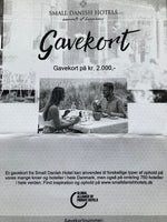Gavekort til Small Danish Hotels
Værdi 2000kr
U...
