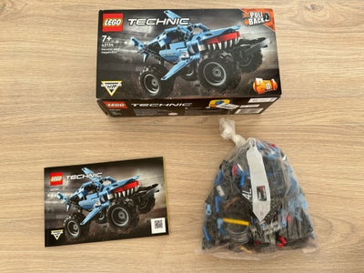Lego Technic, LEGO Technic Monster Jam Megalodon 42134. Pull-back-funktionen sender bilen drønende a