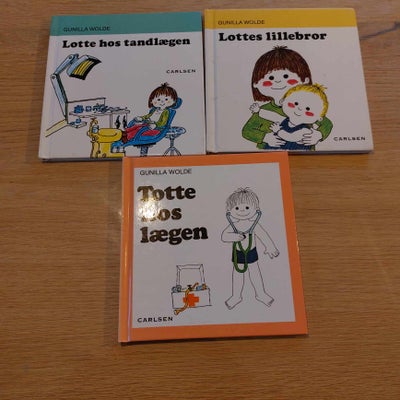 Lotte og Totte bøger, gunilla wolde, Bøger med Lotte og Totte de har lidt skavanker lille rift i en 