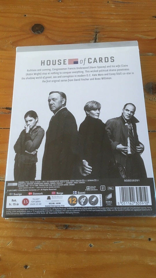 House of cards, instruktør David fincher, DVD