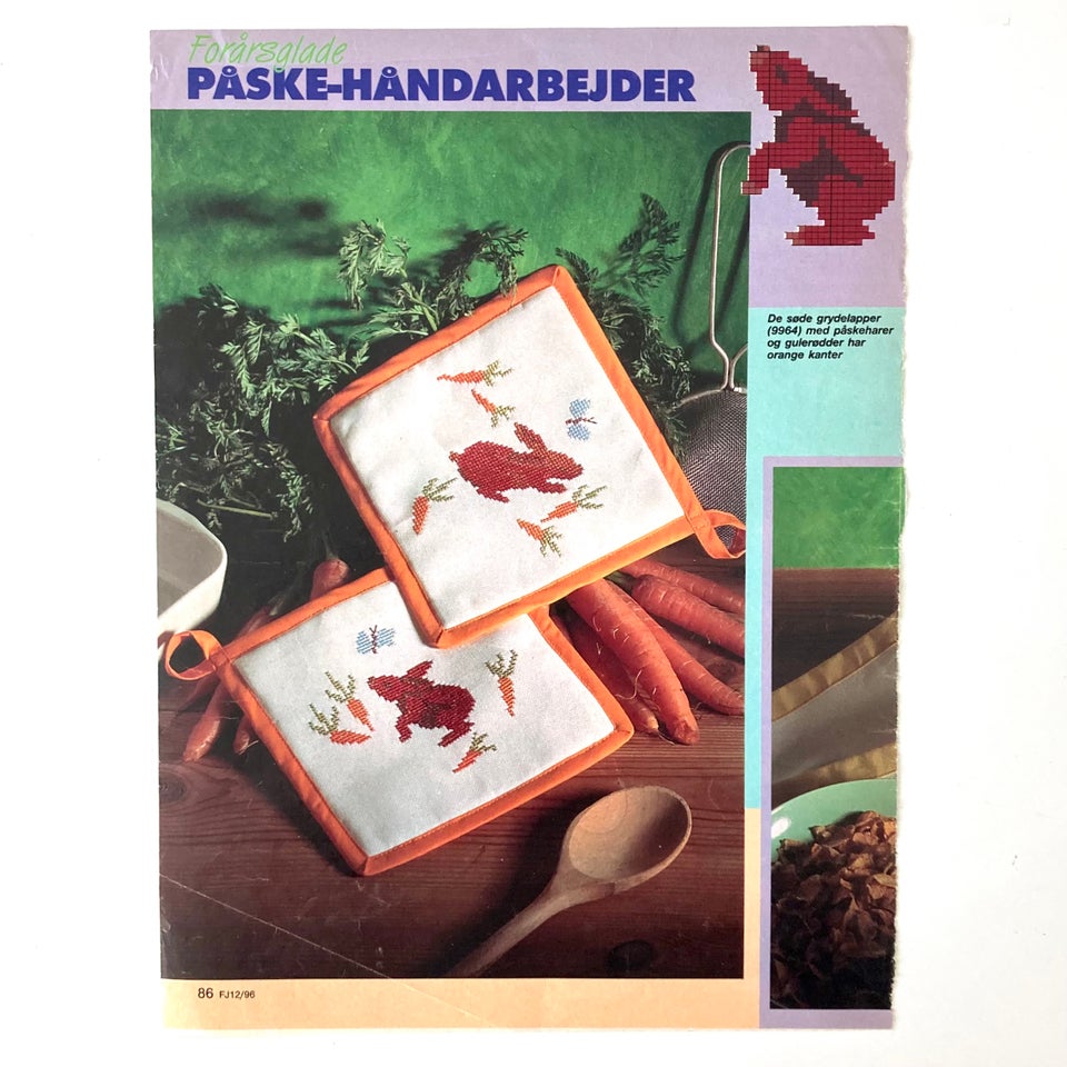 Mønster, Påske Broderi & Strik – Familie Journal Nr 12 1996