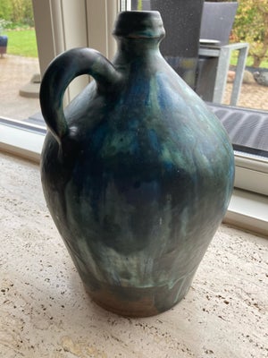 Keramik , Josef Etienne wontepghem , motiv: Faver flot blå faver, Smuk vase kande i blå faver pris 1