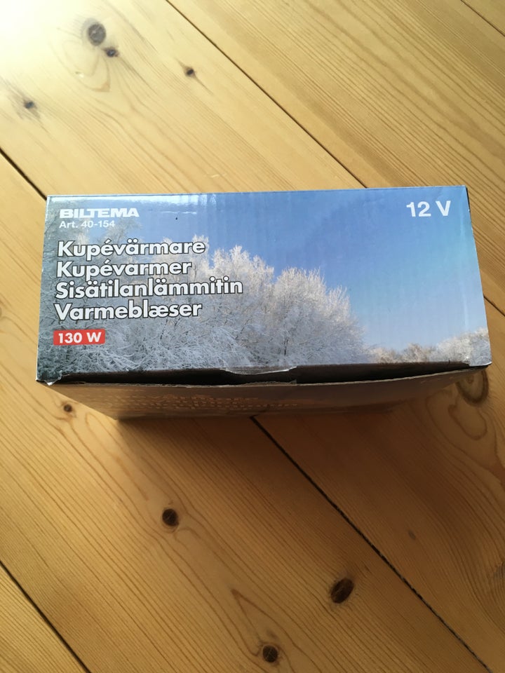 Kabinevarme, 12V Kabinevarmer/varmeblæser, universal