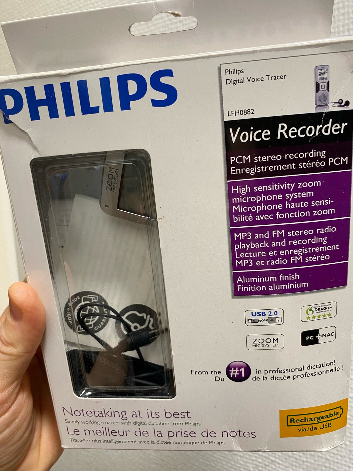 MP3 recorder, Philips, LFH0882