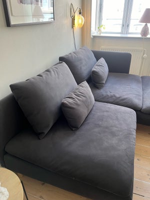 Tilbehør til sofa, bomuld, 3 pers. , Ikea Söderhamn betræk sofa, Ikea Söderhamn mørkegrå betræk sælg