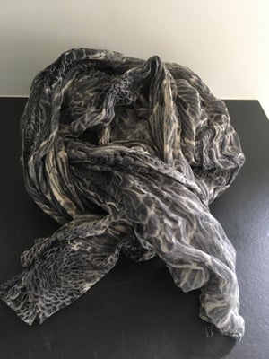 Tørklæde, Fint nyt stort tørklæde i sort/grå/beige, Tørklæde, str. 75 x 230 cm,  sort/grå/beige,  75