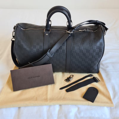 Weekendtaske, Louis Vuitton, Louis Vuitton, keepall 45, Damier Infini i Onyx/Sort.
Brugt 4 gange.
Al