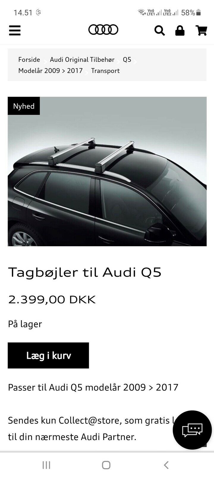 Tagbøjler, AUDI Q5 dba.dk – Køb Salg af Nyt og Brugt