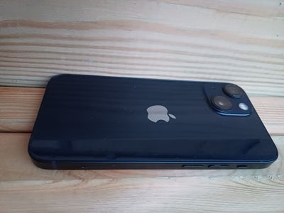 iPhone 13 Mini, 256 GB, sort, God, i virkelighed flot stand med få, ubetydelige ridser. Sort med rød
