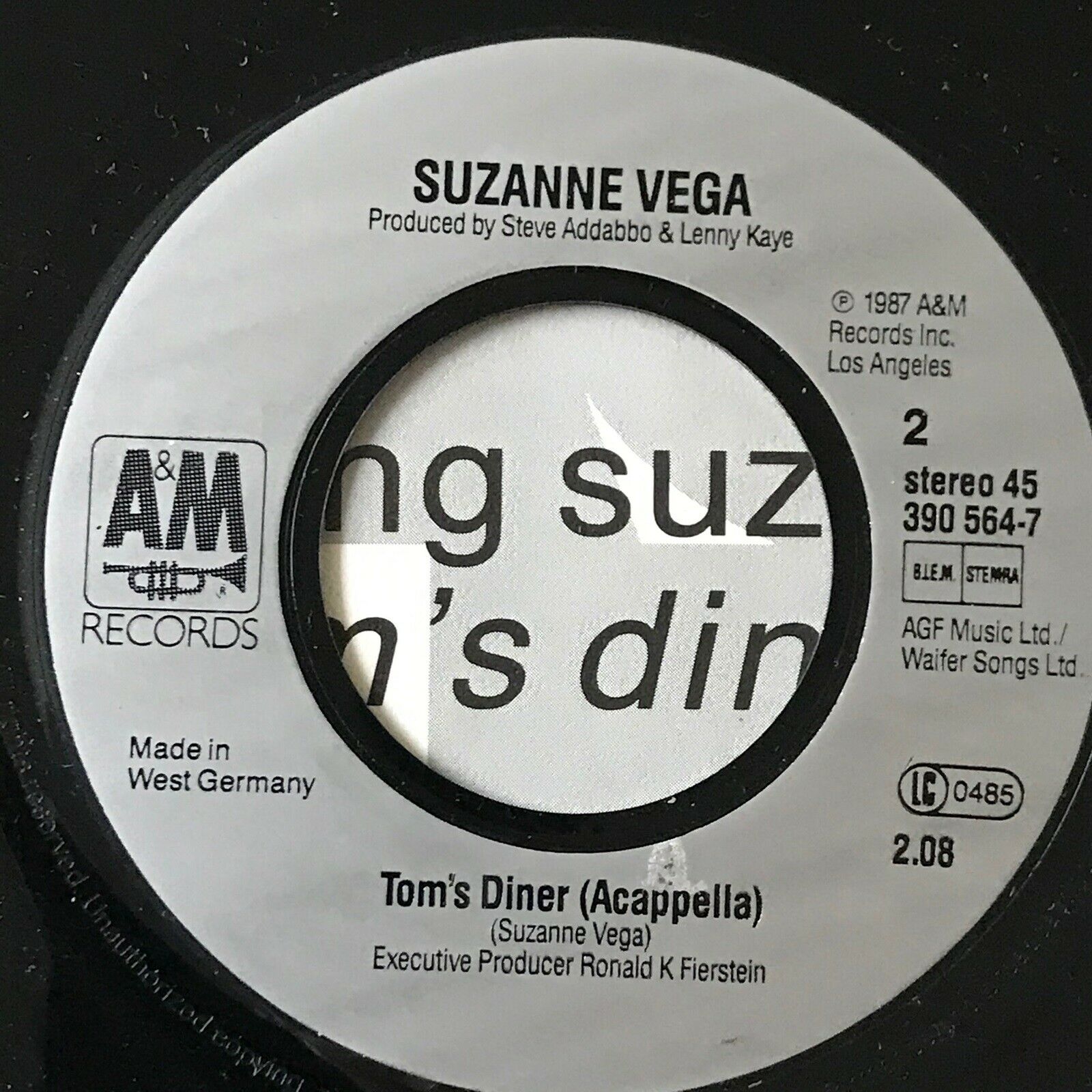 Mange grundigt skuffe Single, DNA feat. Suzanne Vega, Tom's Diner/aCapella – dba.dk – Køb og Salg  af Nyt og Brugt