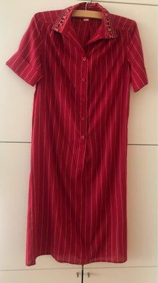 Skjortekjole, Camilla of Copenhagen, str. S,  Rød med blå ,  Bomuld ,  God men brugt, Vintagekjole f