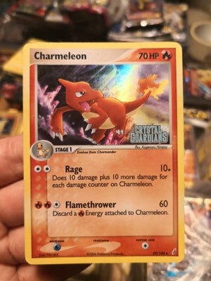 Samlekort, Pokemon, Pokemon, Hey der ude..
Har denne flotte charmeleon
Fra ex crytal goardians fra 2