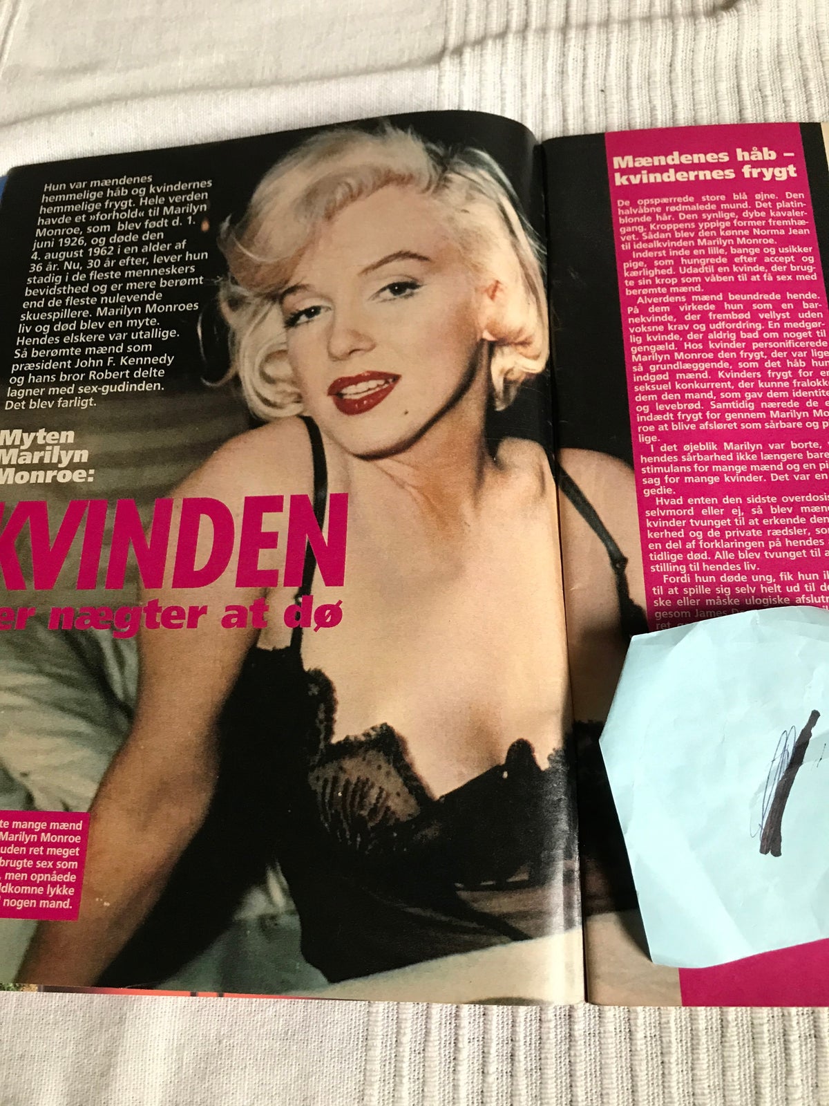 Myten Marilyn Monroe, Blad