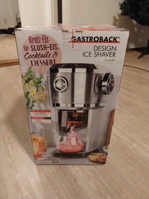 Design Ice Shaver, Gastroback, Elektrisk, Sort, Rustfrit stål, Gennemsigtig, 0,2 L, Rustfrit stål, 3