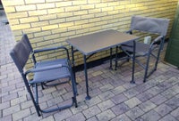 Campingbord med 2 stole