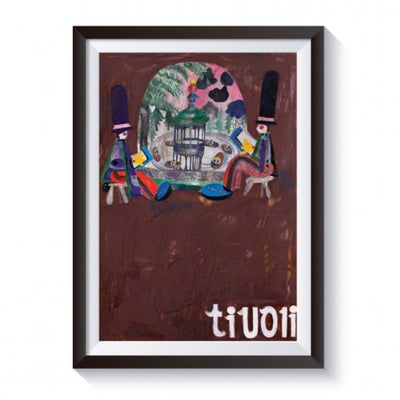Tivoli-plakat i ramme, Tal R, b: 60 h: 80