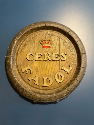 Skilte, Øl-skilte / kapsler, Sælger dette ølskilt med reklame for Ceres Fadøl, som giver den helt ri