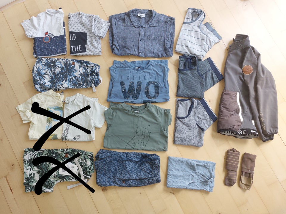 Blandet tøj, 17 dele, softshell