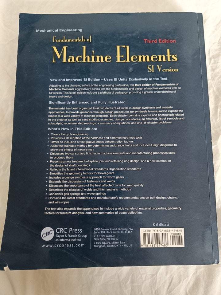 Fundamentals of machine elements, Steven R. Schmid, emne: