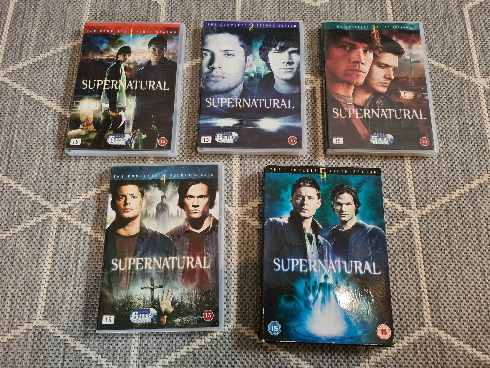 Supernatural sæson 1-5, DVD, science fiction – dba.dk – Køb og