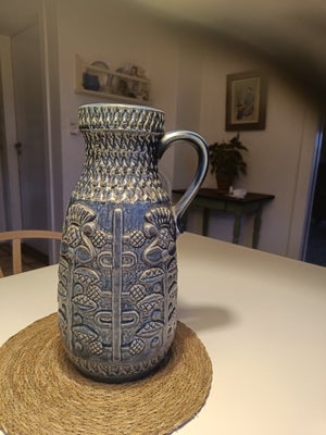 Vase, Gulvvase fra West Germany, West Germany, Fint blå 40 cm høj gulvvase med hank ,ser helt ud,jeg