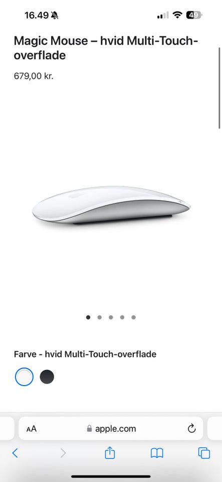 Tilbehør til Mac, Magic Keyboard og Magic Mouse (hvid),