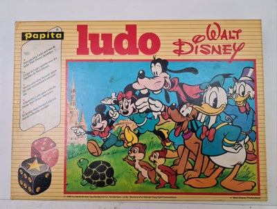 Disney Ludo, ludo, brætspil, Dejligt retro Ludo fra Disney i god stand.  

Det kan afhentes i Københ