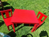 Bord/stolesæt, Rødt bord stole sæt til børn