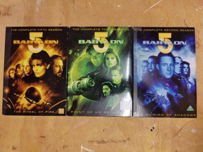 Babylon 5, DVD, science fiction, Babylon 5
Årgang 2, 3 & 5

Se foto for stand men spørg gerne og tag