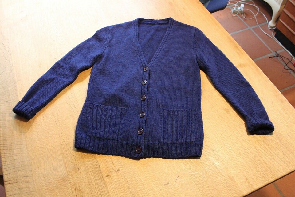 Cardigan, retro håndstrikket, str. XS