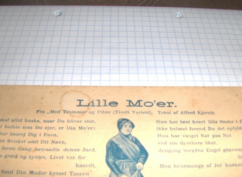 Postkort, GAMMELT SANGKORT / BREVKORT - LILLE MO'ER - 1914