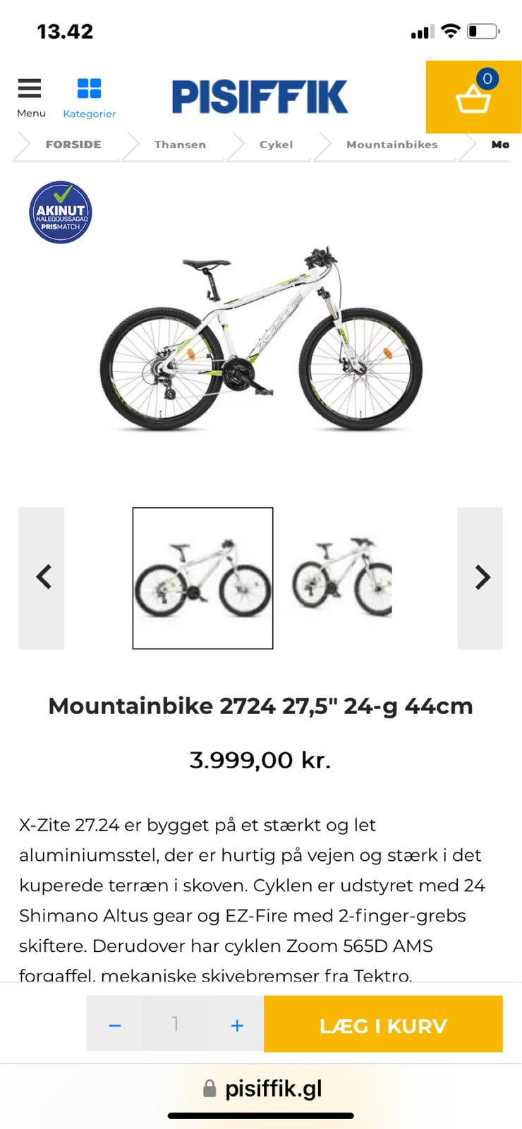 X-zite, anden mountainbike, 24 gear