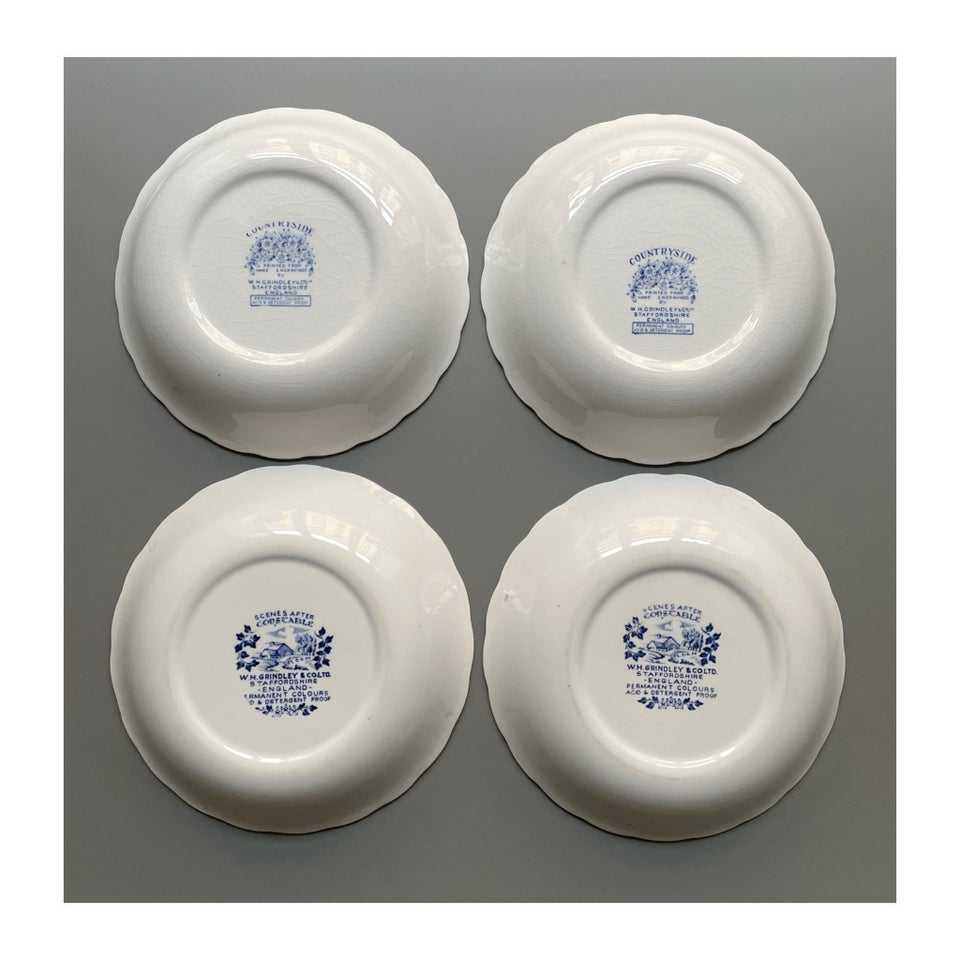 Porcelæn, Dybe tallerkner , Fra England