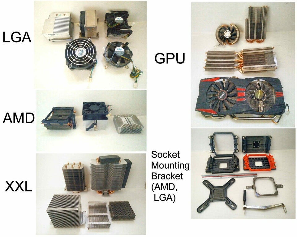 CPU og GPU, bundkort north/south brige køler, Intel